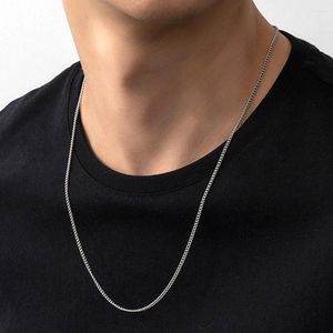 Chains Stainless Steel Gold Color Chain Necklace For Men Long Choker Collar Neck Lace Diy Pendant Silver Cord Lobster