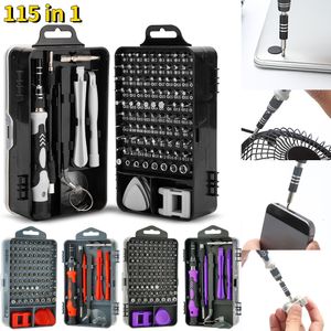 Decorative Objects Figurines 115 in 1 Screwdriver Set of Screw Driver Bit Multi Bit Precision Tweezer Cell Phone Repair Tool for Computer 230824