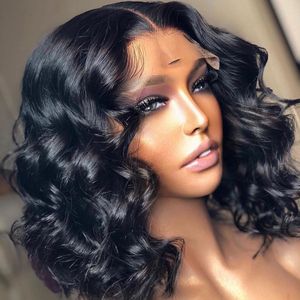 13x4 Bob Wig Lace Frontal Human Hair Wigs Pre Plucked 220%density Closure Short Bob Human Hair Wig 13x6 Body Wave Lace Front Wig