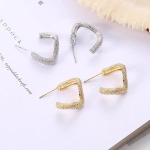 Stud Earrings Design Sense Vintage Twist Stainless Steel For Women Korean Fashion Unique Female Temperament Earring Jewelry Gift