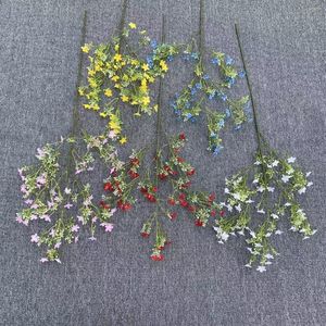 Flores decorativas simuladas de alto galho de ramo de céu, estrela de casamento parede de casamento caseiro decoração de decoração de pografia adereços