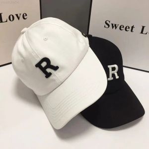 Fashion kpop letter R Women Hats Baseball Caps Hats for Women Outdoor ladies luxury designer Ponytail hat gorras mujer SunHat Y220716