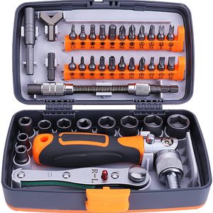 Decorative Objects Figurines GOWKE Multifunction Ratchet Screwdriver Set 38 in 1 Professional Hex Torx PH2 Tips Bits Screw Driver Mini Tool Case for Repair 230824