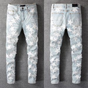 Hip Hop Mens Jeans Head Casual Long Pants Men Sportwear Jogger Tracksuit Causel Camouflage Stitching Trousers310C