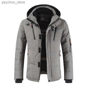 Winter Men's White Duck Down Jacket Warm Hooded Thick Puffer Jacket Male High Quality Overcoat Thermal Parka Snow Coat Oversize Q230823