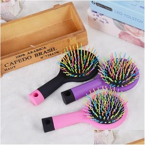 Other Household Sundries Heat Transfer Plastic Round Comb Brush Sublimation Blank Hair Brushes Exclusive Tra-Soft Intelliflex Bristl Dhpmj