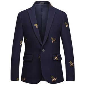 Bin blazer män mode bröllop prom blazers en enda knapp för manlig snygg kostym jacka239g