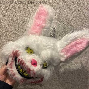 Hot Sales Halloween Scary Long Ears Bloody Rabbit Black Brown Bear Disguise Mask Cosplay Bunny Halloween Party Mask Q230824