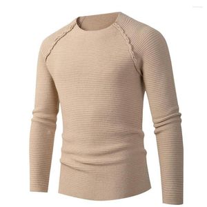 Erkek Sweaters Sıradan Düz Renk Kış Karakterler Uzun Kollu Örme Kas Jumper Rahat Üst Sıcak Kazak Erkek Giyim