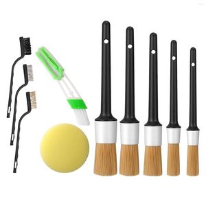 Car Washer 10pcs/Set Detailing Brush Set Wheel Clean Waxing Sponge Accessories