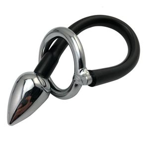 Cockrings Stainless Steel 3 SIZE Penis Rings with Anal Plug Cock Ring Prostate Massage Chastity Cage Delay Ejaculation Sex Toy for Men Gay 230824