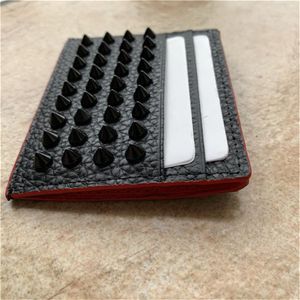 Preppy Style Small package rivet tide Fashion Card Holders Casual business cardholder Unisex the same paragraph Cowhide leather wa254O
