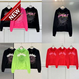 Erkek Hoodies Sweatshirts Örümcek Pembe SP5DER 555 Genç Hoodie Tasarımcı Sokak Giyim Haydut 555555 Angel Hoody Erkekler Web Hızlı Yollar 4xl