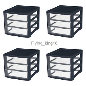 Sterilite 3 Drawer Unit Plastic Blue Cove Set of 4 HKD230812