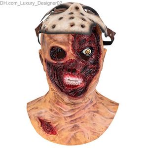 Jason Mask Halloween Dresses Fanche Party Horror Latex Mask Carnival Party Movie Killer Cosplay Chapear com máscaras de hóquei Q230824