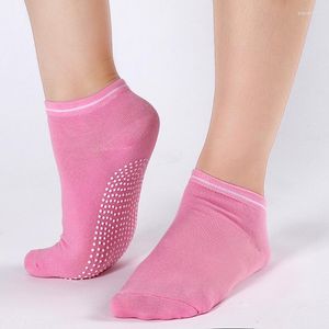 Frauen Socken kurzes Fitnessstudio für hohe elastische Nicht -Slip -Fuß -Massage Massive Baumwoll -Fitness Sport Pilates Trampolin