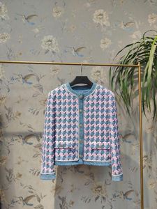 Kadın Ceketleri 2023 İlkbahar/Yaz Fransız ceketi üst küçük koku tarzı desen tüvit eklenmiş denim ceket