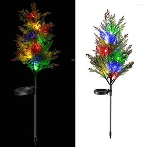 Garden Decorations Stake Light Tree Form Solar Powered Anti-rost IP65 Waterproof Festival Yard Decorative