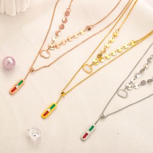 Nuova designer Collane a ciondolo per donne Eleganti Nappe a doppia ponte Collana Long Pendants Necklace CHOKER CHILKER CHEINS DESIGNER GIETYRI