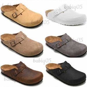 Kapty Designer Boston Clogs Summer Cork Beach Sandals Płaskie Kapcie Modne skórzane Ulubione buty swobodne dla kobiet mężczyzn Arizona Babiq05