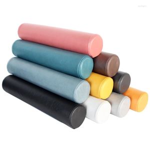 Pillow 50/60cm Waterproof PU Simulation Leather Oil Wax Sofa Candy Cylindrical Neck Lumbar Foot Pad