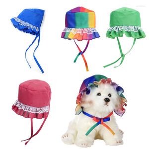 Abbigliamento per cani 2023 Cappello da pet sottile estivo carino copertina in pizzo gatto Accessori per cuccioli all'ingrosso per cani di piccola taglia