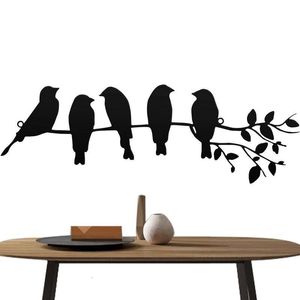 Altre forniture per feste di eventi Metal Bird Wall Decorazioni arte per uccelli ronzii per la parete Poster astratti e stampe Immagini da parete per la casa del giardino balcone 230823