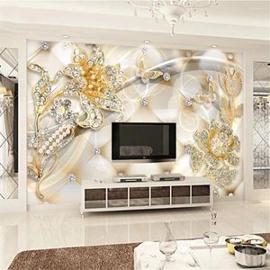 Wallpaper po wand murals wallpaper europäischer Schmuck 3D Stereoskopische Hintergrunddekoration Gemälde