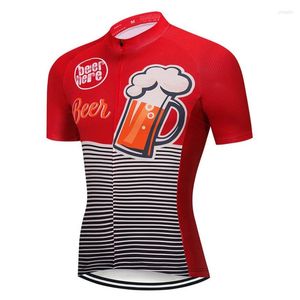 Racingjackor sommar öl cykling tröja mtb skjortor cykelkläder snabba torra cykelkläder korta maillot roupa ropa de ciclismo hombre