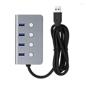 4-Port/8-PortUSB3.0ハブON OF OFFスイッチUSBスプリッターMulti-PortExpander PCコンピューター用の高速データ送信