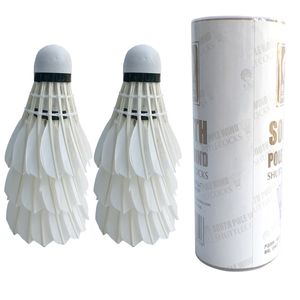 Bolas badminton peteca branco ganso placa pena voando estabilidade durável bola 3pcs 6pcs peteca de penas interior 230824