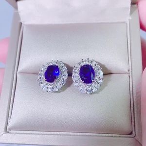 Cluster Rings Fashion Trend S925 Silver Inlaid 5a Zircon Ladies Personality Jewelry Set Sapphire Ring Earring Pendant Three-Piece