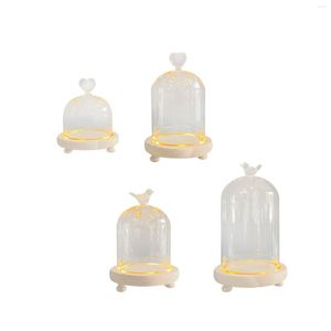 Garrafas Glass Cloche Dome Party Party DIY Micro Paisagem Holder Clear Bell Jar