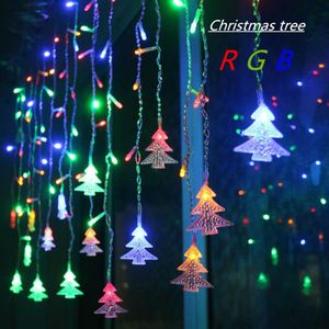 4 5m 96 LEDs Vorhang Weihnachtsbaum -Eiszapfen Lichter Fee Lichter Weihnachten Neujahr Lichter Hochzeit Party Dekoration EU 220v242r