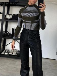 Men's Sweaters PFNW 2023 Autumn Winter High Street Sexy Slim Fit Undercoat Casual Sports Stretch Tight Turtleneck Knitted T-Shirt 12A6264