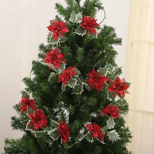 Dekorativa blommor Artificiell jul Vine Fake Flower Rattan Simulation Plant Tree Ornament Xmas Year Home Room Decor