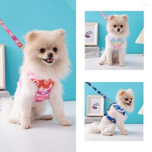 Dog Collars Winter Pure Cotton Outdoor Walking Detachable Harness And Leash Set Pomeranian Pet Supplies Accessories