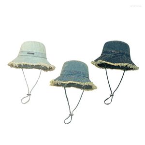 Boinas de verão chapéu de pescador para mulheres ao ar livre caia de largura de largura