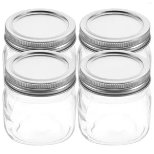 Storage Bottles Airtight Mason Jar Fruit Salad Jelly Canning Lid 250ml Honey Holder Glass Dispensers