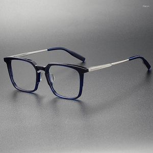 Güneş gözlüğü çerçeveleri Japon el yapımı marka asetat gözlük retro kare gözlük erkekleri kadınlar en kaliteli reçeteli gözlük