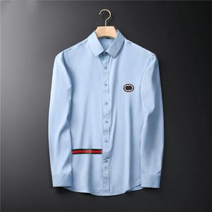 2021 Spring Men's Shirts Solidny kolor profesjonalny długie rękawy