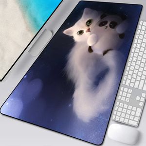 Maus -Pads Handgelenk große Promotion 90x40 cm niedliche Katzenkopf Cool Designs Tisch Mauspad Laptop Computer Gaming Tastatur Mousepad Tiermatte R230824