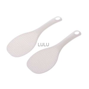 2Pcs Kitchen Non Stick Rice Paddle Hand Roll Spoons White Plastic Meal Spoon HKD230810