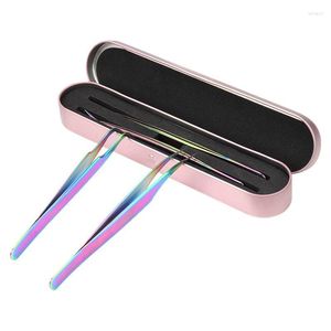 Set di stoviglie Strumenti per il trucco e accessori Aspetto leggero Tweezer Tweezer Strumento di stoccaggio facile da trasportare per l'uso quotidiano