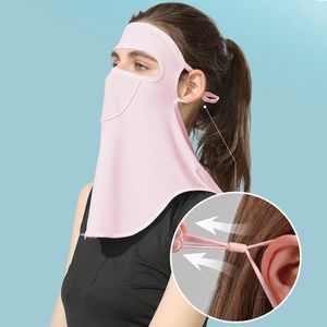 Bandanas Unisex Full Face Sun Protection Mask atmungsable Seide Running Sport Anti Ultraviolet Dünn für Sommer im Freien