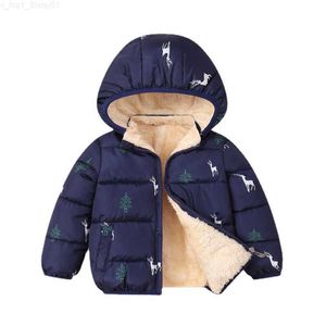 Children's Down Down Coat Jacket Boys 'Jacket Girls' Cotton Apron Children's Wool Hoodie Girls 'Winter Clothing Z230724