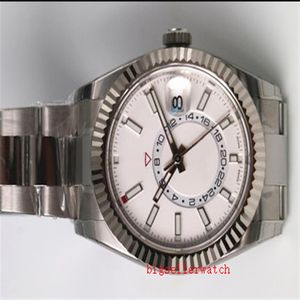 Top di alta qualità Sky-Dweller Workin quadrante bianco 42mm 326934 acciaio inossidabile Asia 2813 movimento automatico orologio da uomo Orologi224G