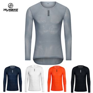 Koszule rowerowe Topy YKYWBIKE JERSEY Full Sleeve Rower Koszulka Unisex bieliznę wyścigowa rowerowa Ubrania Ubrania Warstwa MTB Road Sport Wear 230824