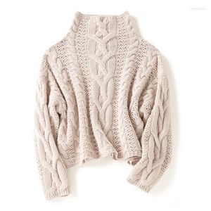 Suéteres femininos Sweater quente Cashmere Cultura de inverno Turtleneck Roupas vintage Mulheres ALTULOVILO DE NATURA DE MUNDAS FUILAGEM