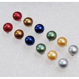 Bolzenohrringe 6 Paar Farben 7-8mm echtes Akoya Kultivierter Perle Silber